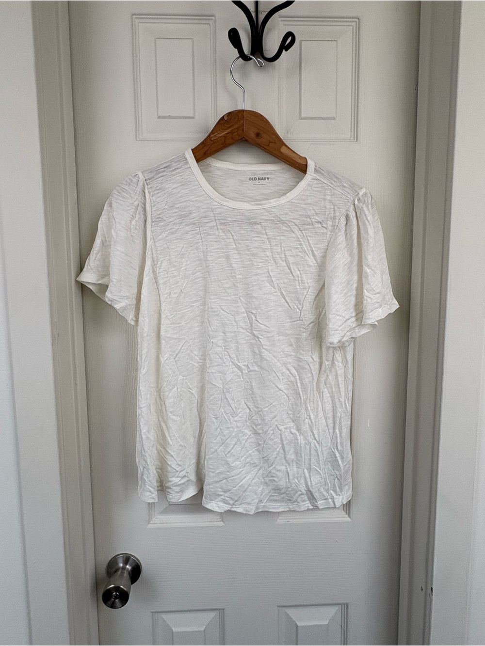 Old Navy White Short Sleeve Crew Neck Tee
